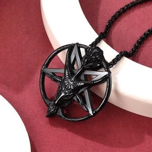 Satanic Brimstone Cross Necklace